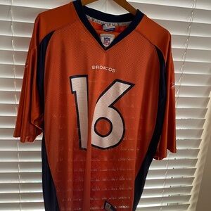 NFL Broncos,16 Plummer,M XL,excellent condition,cleaning out,smoke/pet free